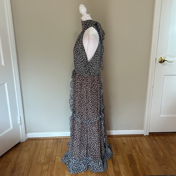 Sabina Musayev Floral-Print Tiered Gown New Size Small - Picture 9 of 13